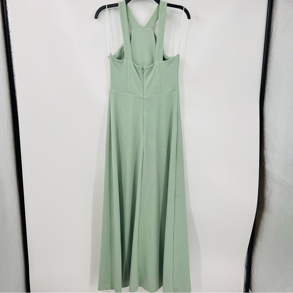 Birdy Grey Bridesmaids Gene Dress Crepe Sage Size Medium - Picture 4 of 10